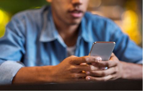 man holding mobile phone